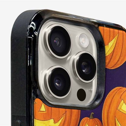 iPhone 16 Pro Max Case — Halloween Jackolantern Purple Sky Custom, Custom Print Case Cover