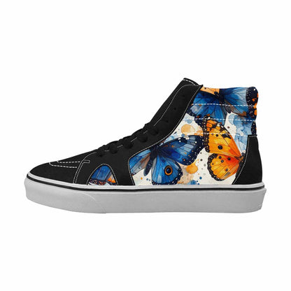 WOMEN'S Butterfly Wing High Top Canvas Surreal Custom Sneakers