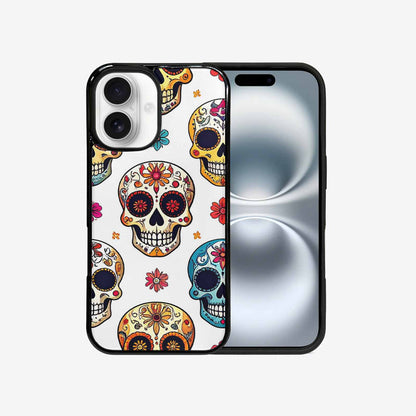 iPhone 16 Case — Vibrant Skull Seamless, Custom Designed Case Cover