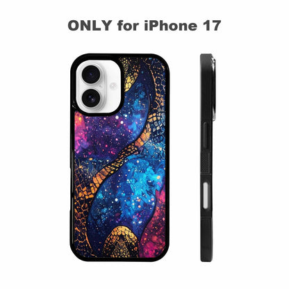 iPhone 17 Case — Galaxy Snake Print Galaxy Space, Custom Art Phone Cover