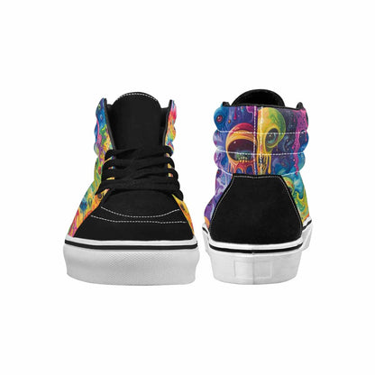 MEN'S Aliens  Tie Dye High Top Canvas Dark Academia Sneakers