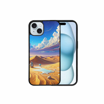 iPhone 15 Plus Case — Surrealist Desert Dreamscape Custom Personalized Phone, Original Design Phone Case