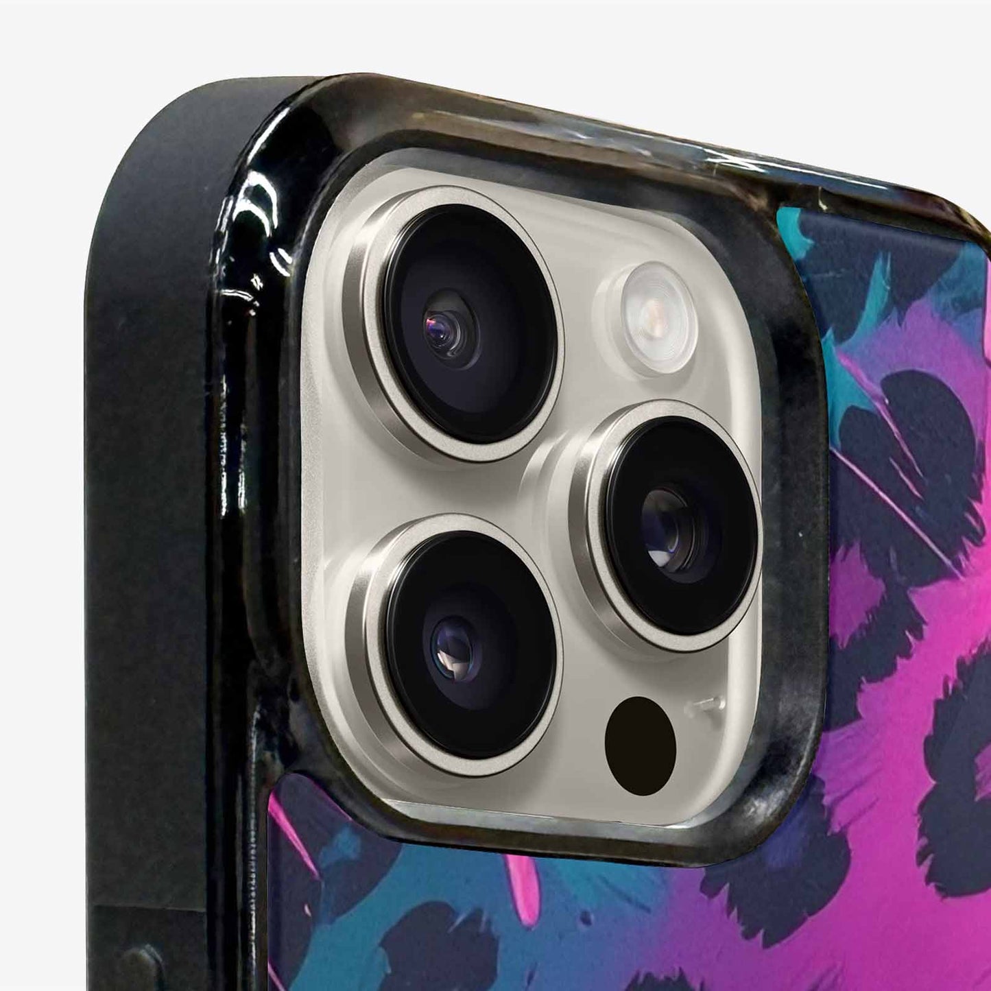 iPhone 16 Pro Max Case — Leopard Melting Neon, Custom Art Phone Cover