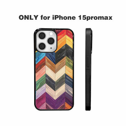 iPhone 15 Pro Max Case — Progress Pride Flag Color Theme Small, Custom Printed Phone Case