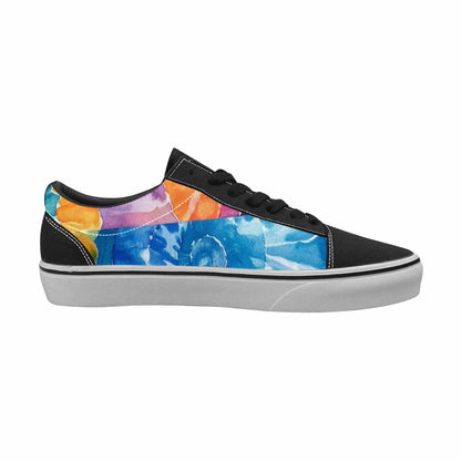 MEN'S Tie Dye Swirl Canvas Lace-Up Vivid Custom Shoes