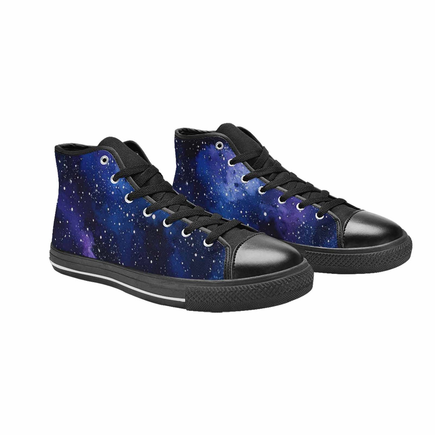 WOMEN'S Galaxy Art - High Top Canvas Aesthetic Sneakers
