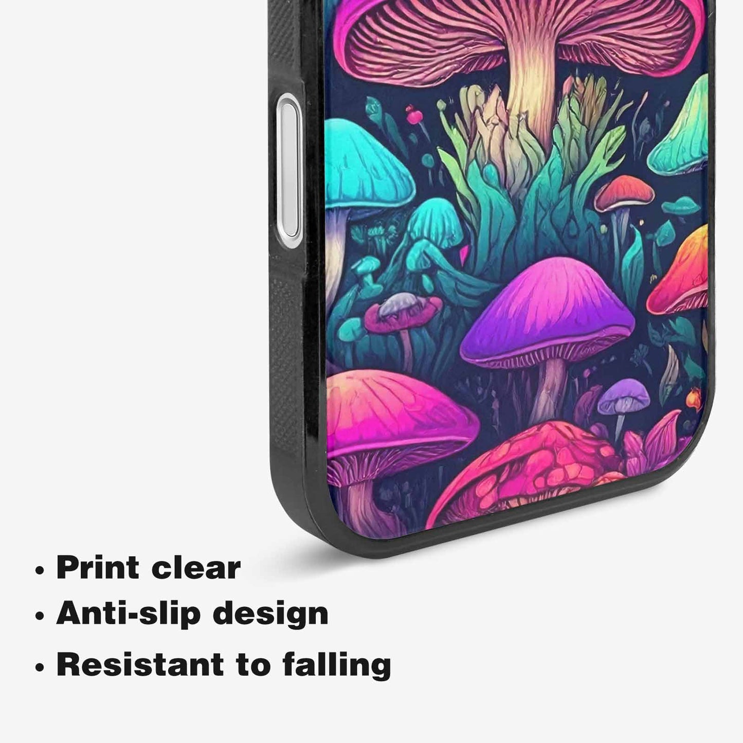 iPhone 16 Plus Case — Mushroom Psychedelic Art Seamless Pattern Vibrant, Personalized Phone Case
