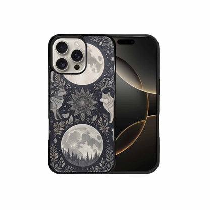 iPhone 16 Pro Max Case — Wolves Everywhere Collage Overlap Small Wolf, Custom Made Phone Cover
