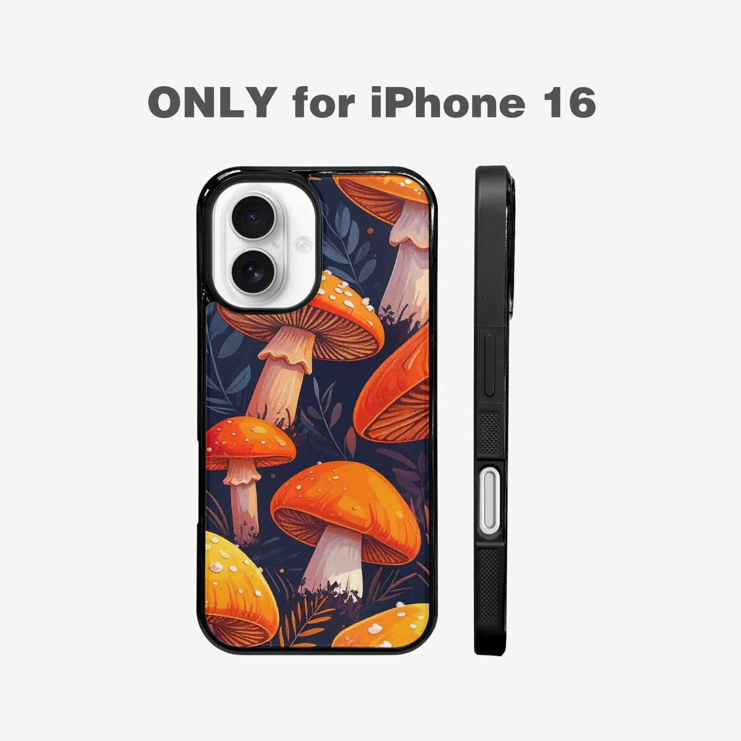 iPhone 16 Case — Bold Autumn Mushroom Bold Autumn Mushroom, Personalized Phone Case
