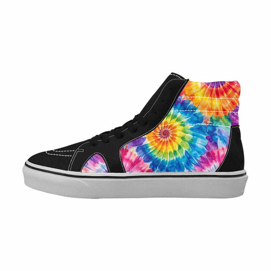 MEN'S Tie Dye Swirl High Top Canvas Cottagecore Sneakers