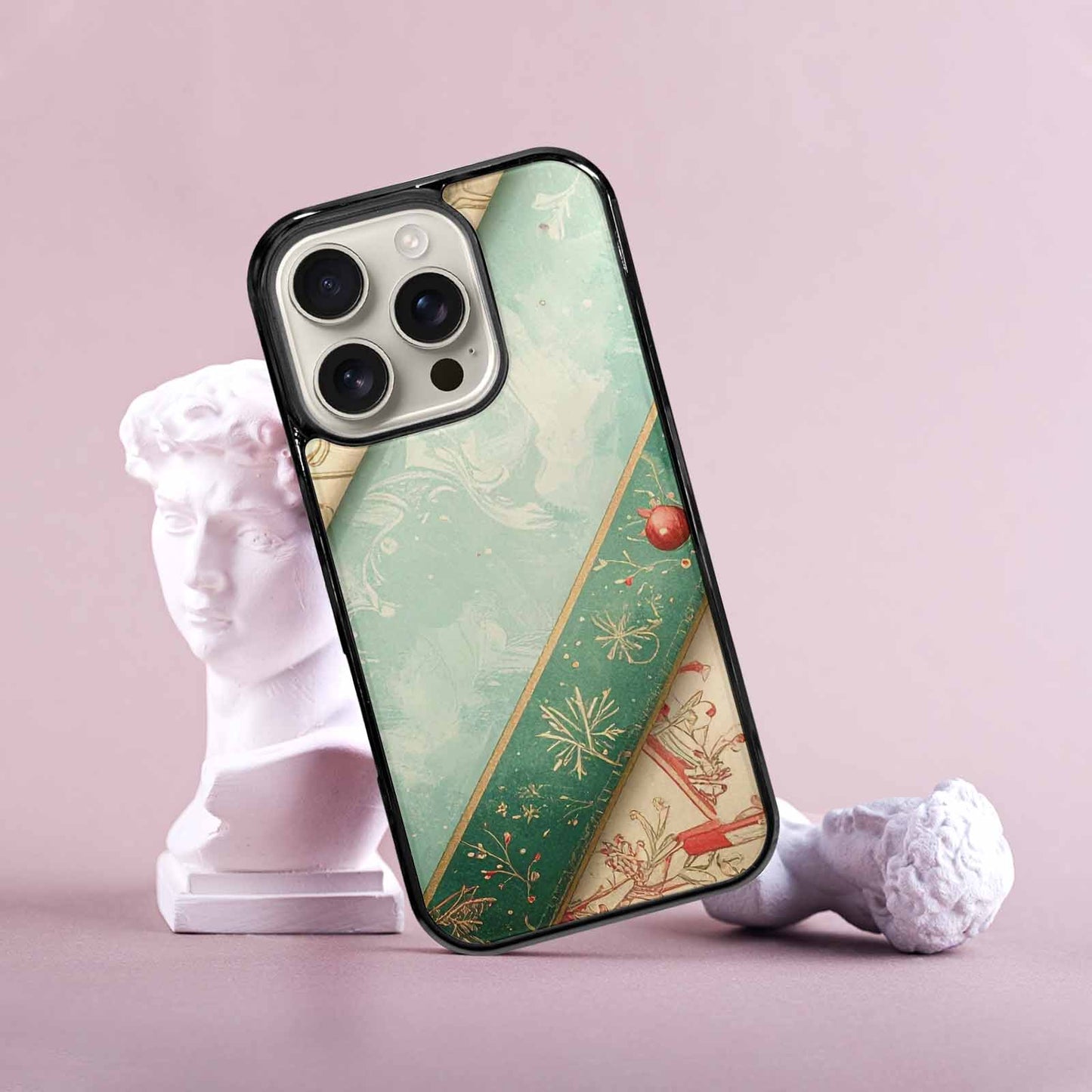 iPhone 16 Pro Case — Christmas Wrapping Paper Pattern Art Wallpaper, Custom Phone Case