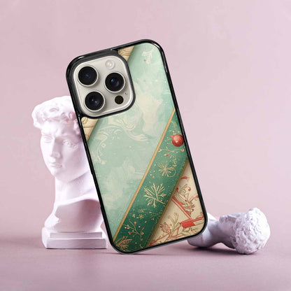 iPhone 16 Pro Case — Christmas Wrapping Paper Pattern Art Wallpaper, Custom Phone Case