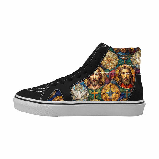 WOMEN'S Jesus Face Small High Top Canvas Dark Academia Shoes