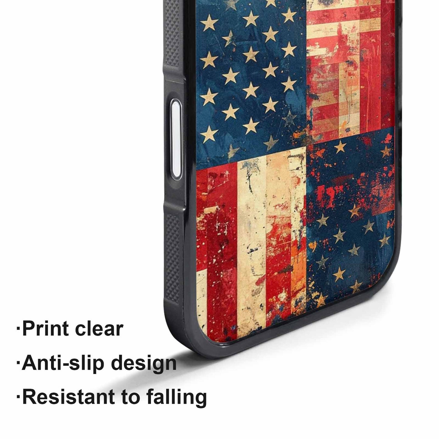 iPhone 17 Pro Max Case — Small American Flag Stars Galaxy Space, Personalized Phone Case