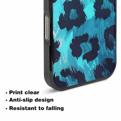 iPhone 16 Pro Max Case — Leopard Neon Pink Teal Airbrush, Custom Phone Case
