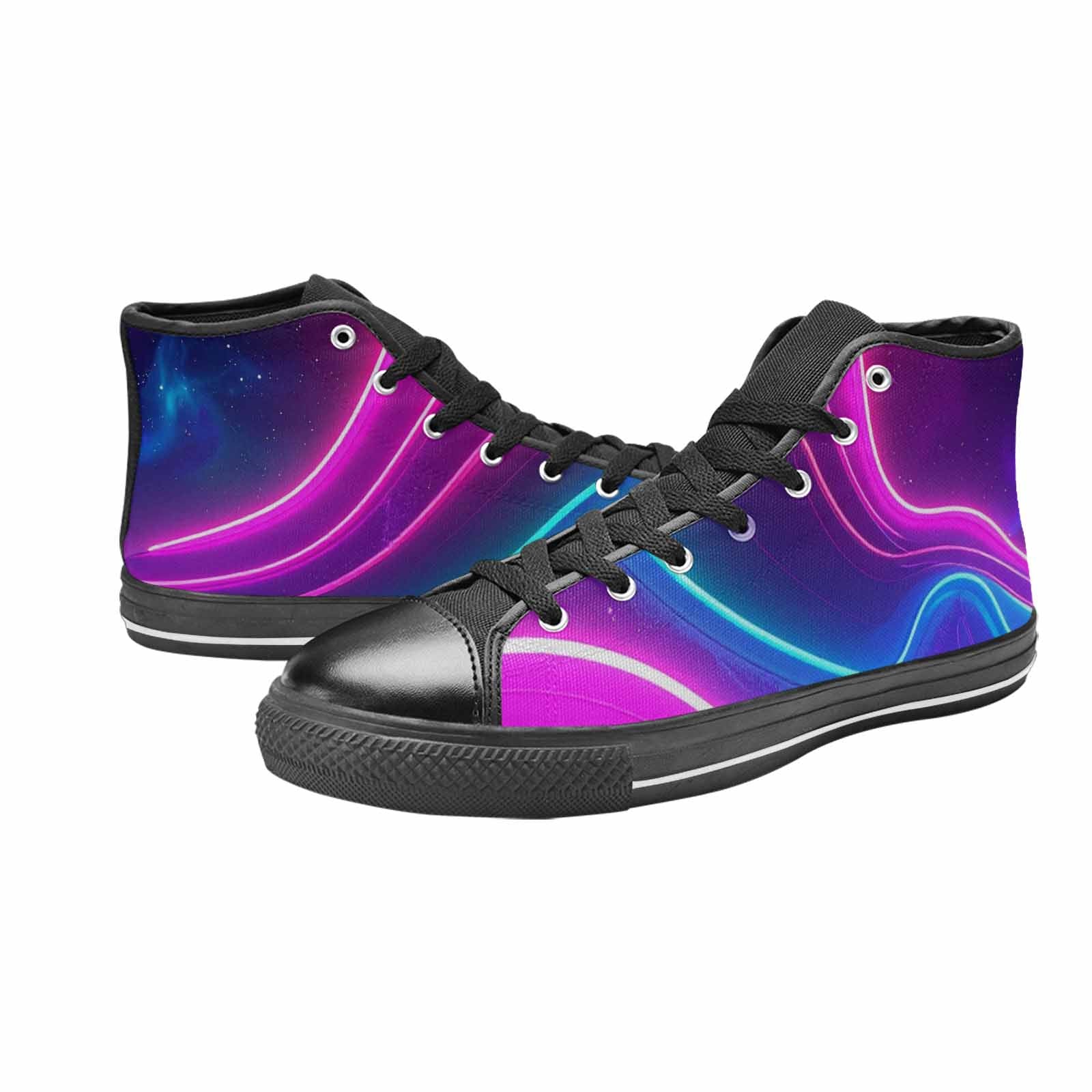 WOMEN'S 80S Neon Cartoon High Top Canvas Grunge Custom Shoes