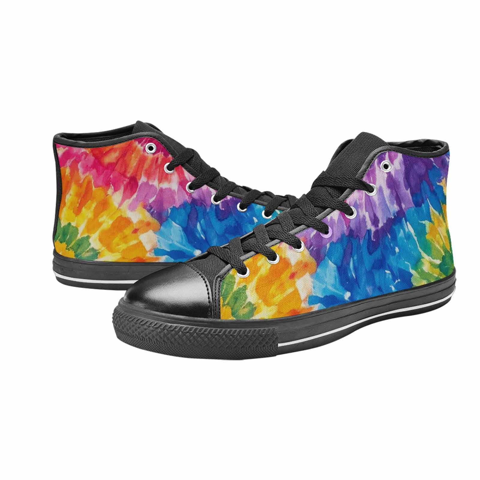 MEN'S Tie Dye Swirl High Top Canvas Aesthetic Sneakers