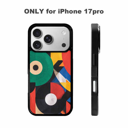 iPhone 17 Pro Case — Memphis Art Pattern Retro Vintage, Custom Print Case Cover