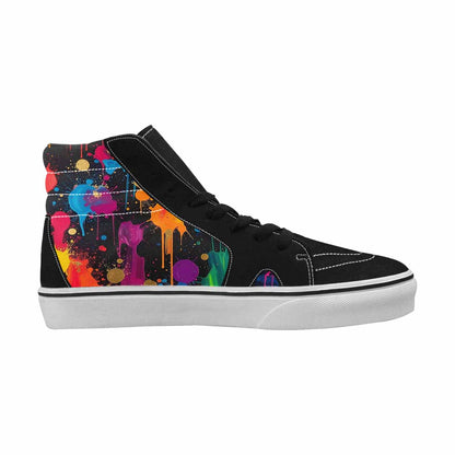 MEN'S Paint Splatter High Top Canvas Dark Academia Custom Shoes