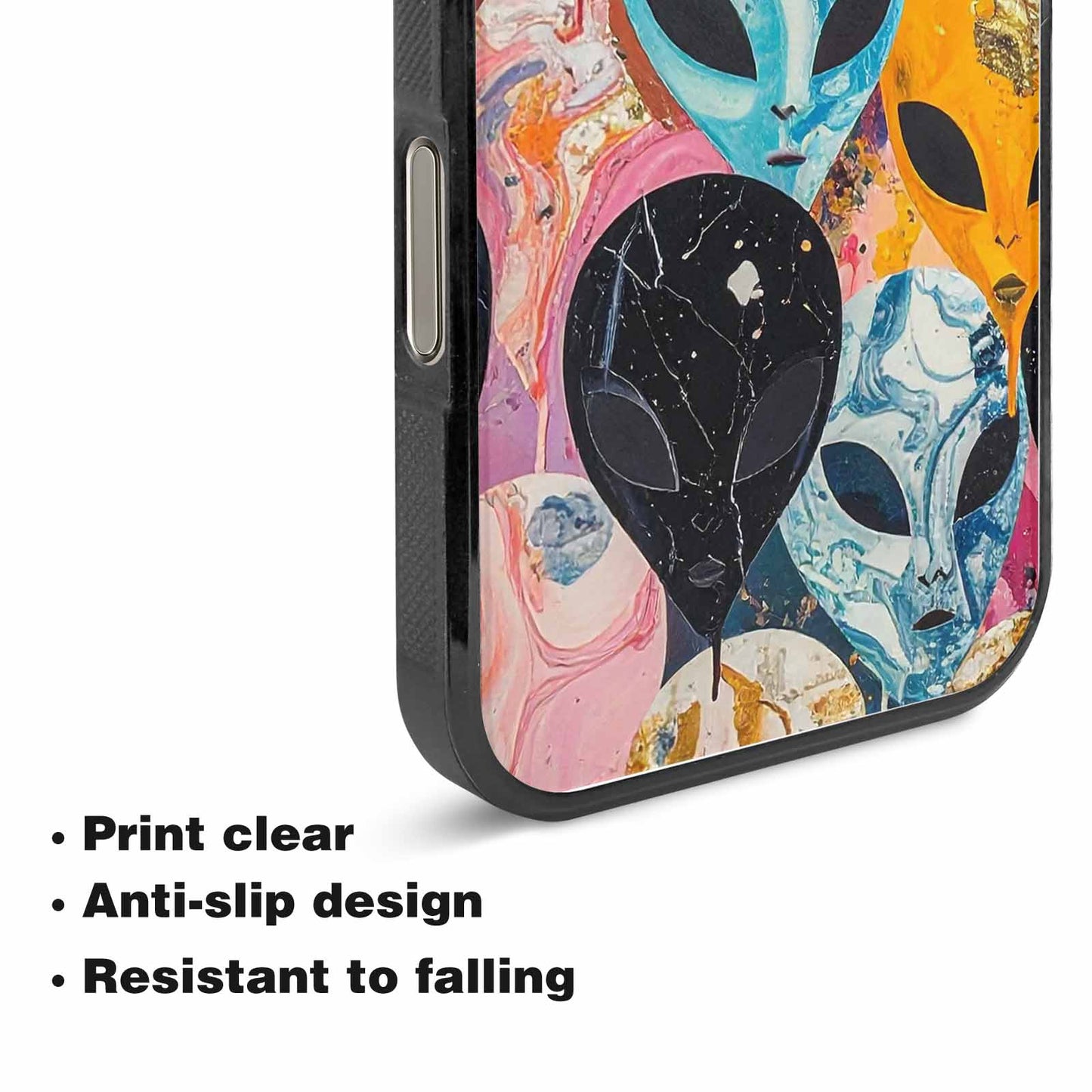 iPhone 15 Pro Max Case — Aliens Marblealiens Pattern Doe, Custom Designed Case Cover