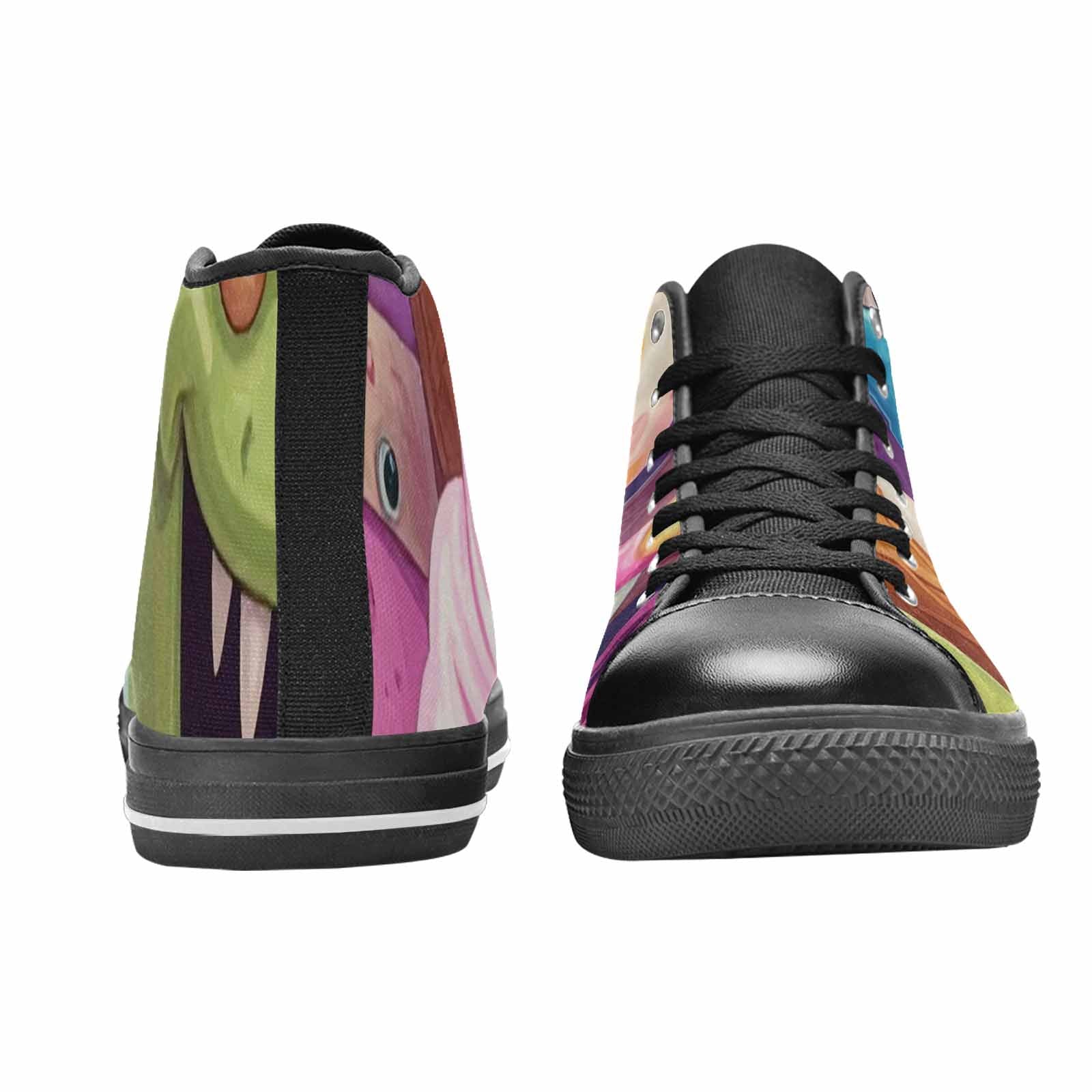 MEN'S Melting Icecream Cone Monster High Top Canvas Wallpaper Art Custom Sneakers
