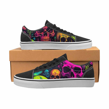 WOMEN'S Skulls - Neon Canvas Lace-Up Vivid Shoes