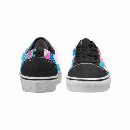 WOMEN'S Transgender Pride Flag Lace-Up Canvas Aesthetic Custom Shoes