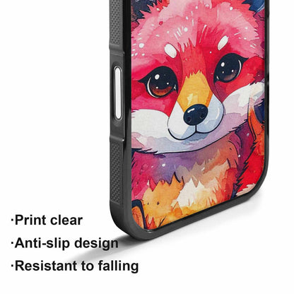 iPhone 17 Case — Watercolor Kawaii Fox Watercolor Abstract, Personalized Phone Case