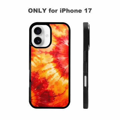 iPhone 17 Case — Tie Dye Red Orange Tie Dye, Custom Designed Case Cover
