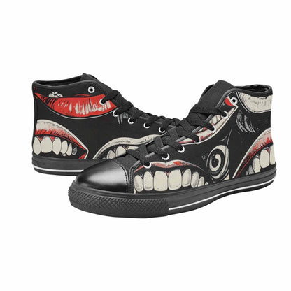 WOMEN'S Googly Cartoon Mouths High Top Canvas Dreamcore Custom Shoes