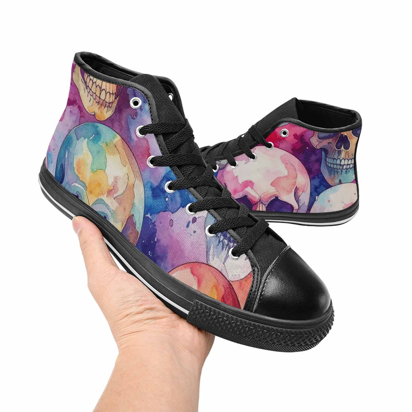 MEN'S Kulls - Watercolor High Top Canvas Y2K Custom Sneakers