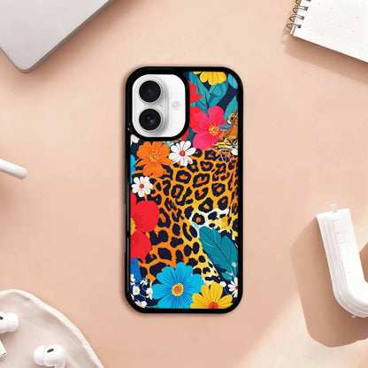 iPhone 17 Case — Leopard Print Floral Seamless Animal Print, Custom Print Case Cover
