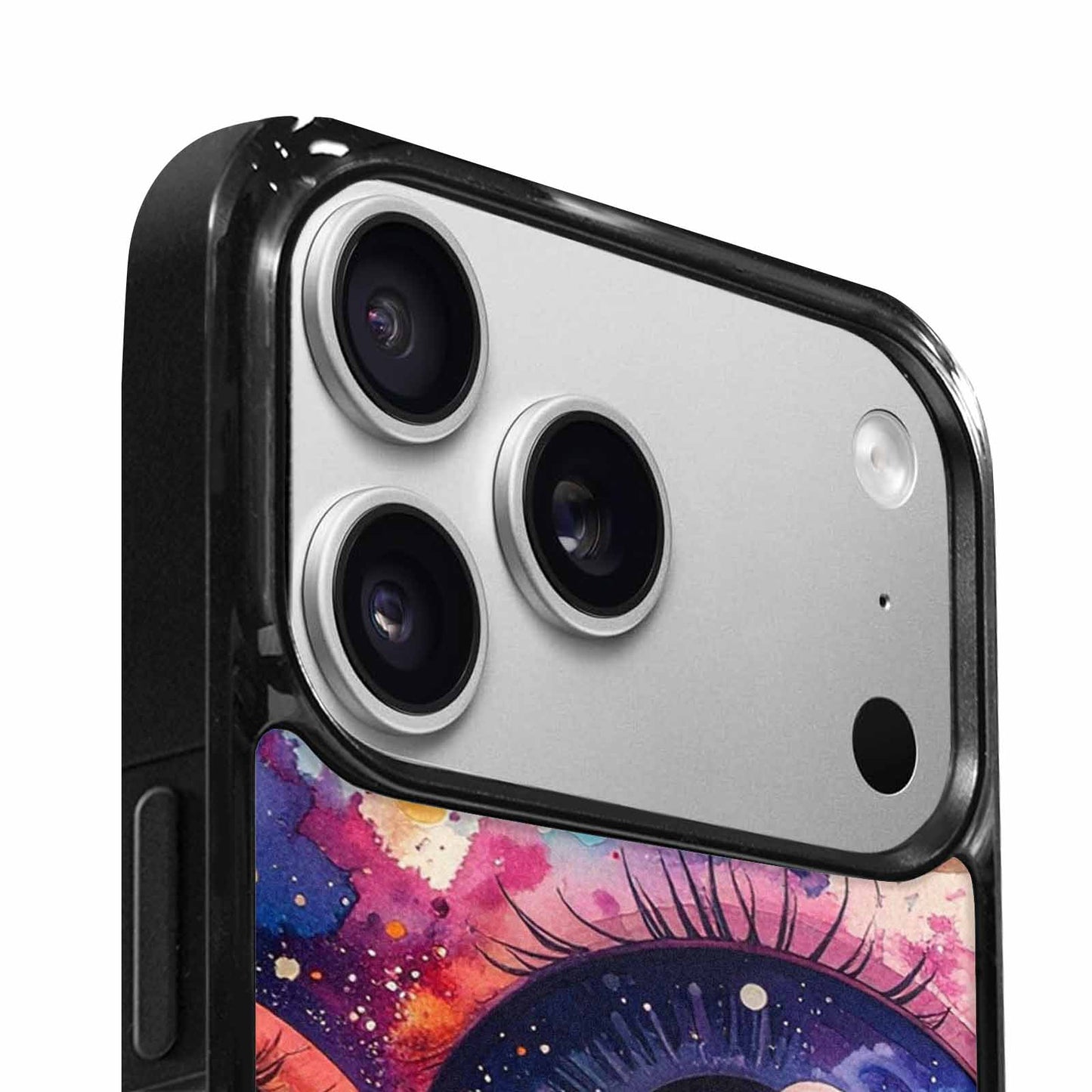 iPhone 17 Pro Max Case — Cartoon Eyeballs Galaxy Space, Unique Phone Case Design