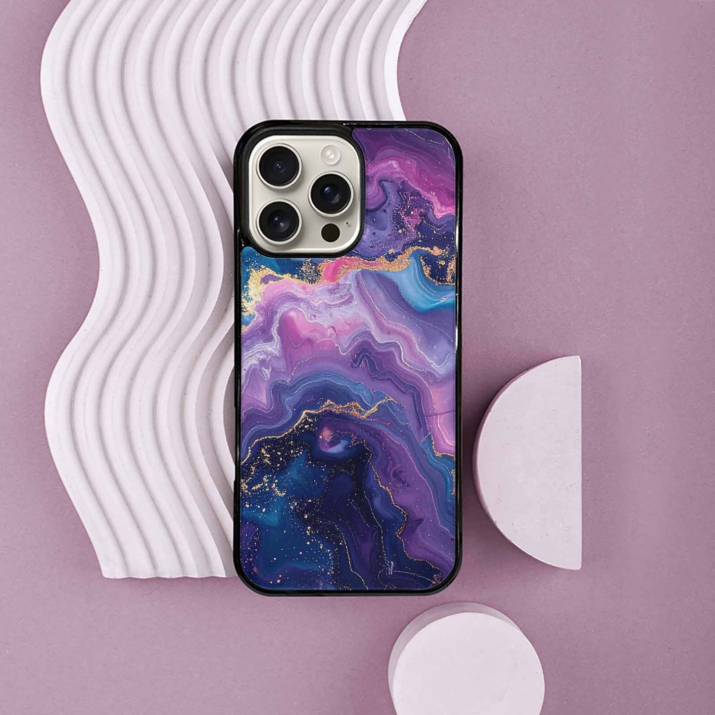 iPhone 16 Pro Max Case — Marble Galaxy, Unique Phone Case Design