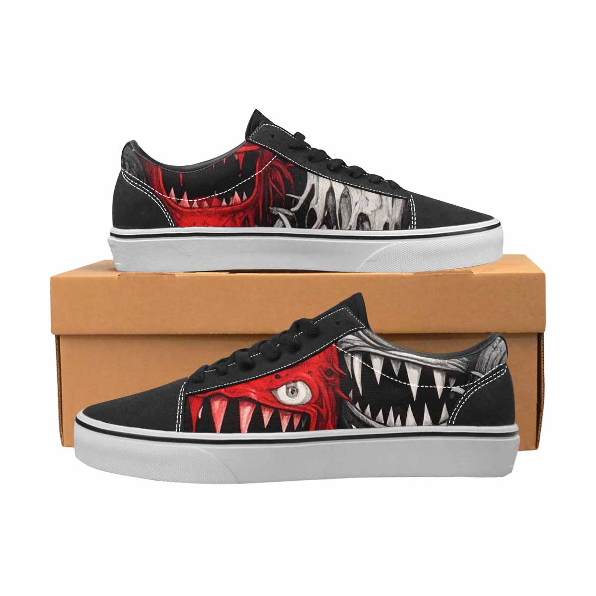 WOMEN'S Multi Lace-Up Canvas Kaleidoscope Custom Sneakers
