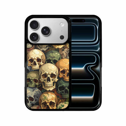 iPhone 17 Pro Case — Skulls Camo Skulls Pattern Hundreds Gothic, Customized Protective Case
