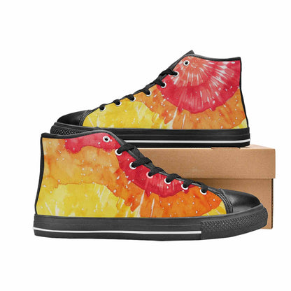 WOMEN'S Tie Dye - High Top Canvas Neon Fantasy Custom Shoes