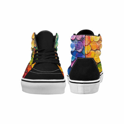 MEN'S Reptile Scale High Top Canvas Kaleidoscope Custom Sneakers