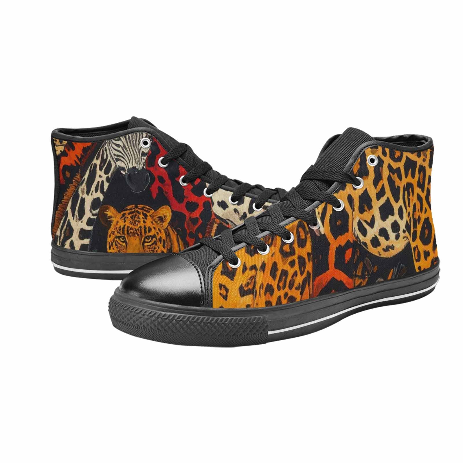 WOMEN'S Animal Print High Top Canvas Surreal Shoes