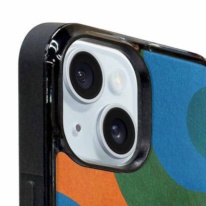 iPhone 15 Plus Case — 1990s Memphis Art Pattern, Custom Print Case Cover