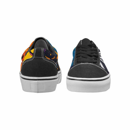 WOMEN'S Smiley Faces Lace-Up Canvas Dark Academia Custom Sneakers