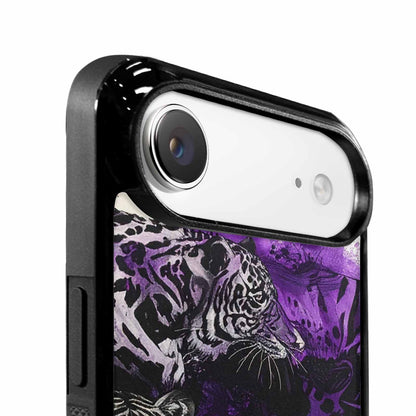iPhone 17 Air Case — Black Purple Ink Animal Print Animal, Custom Made Phone Cover