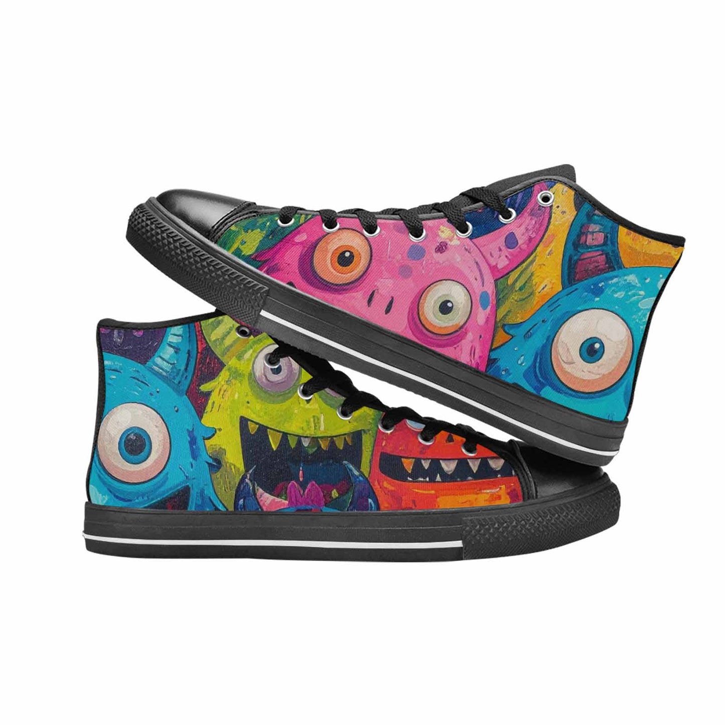 MEN'S Goofy Cartoon Monster High Top Canvas Cottagecore Sneakers
