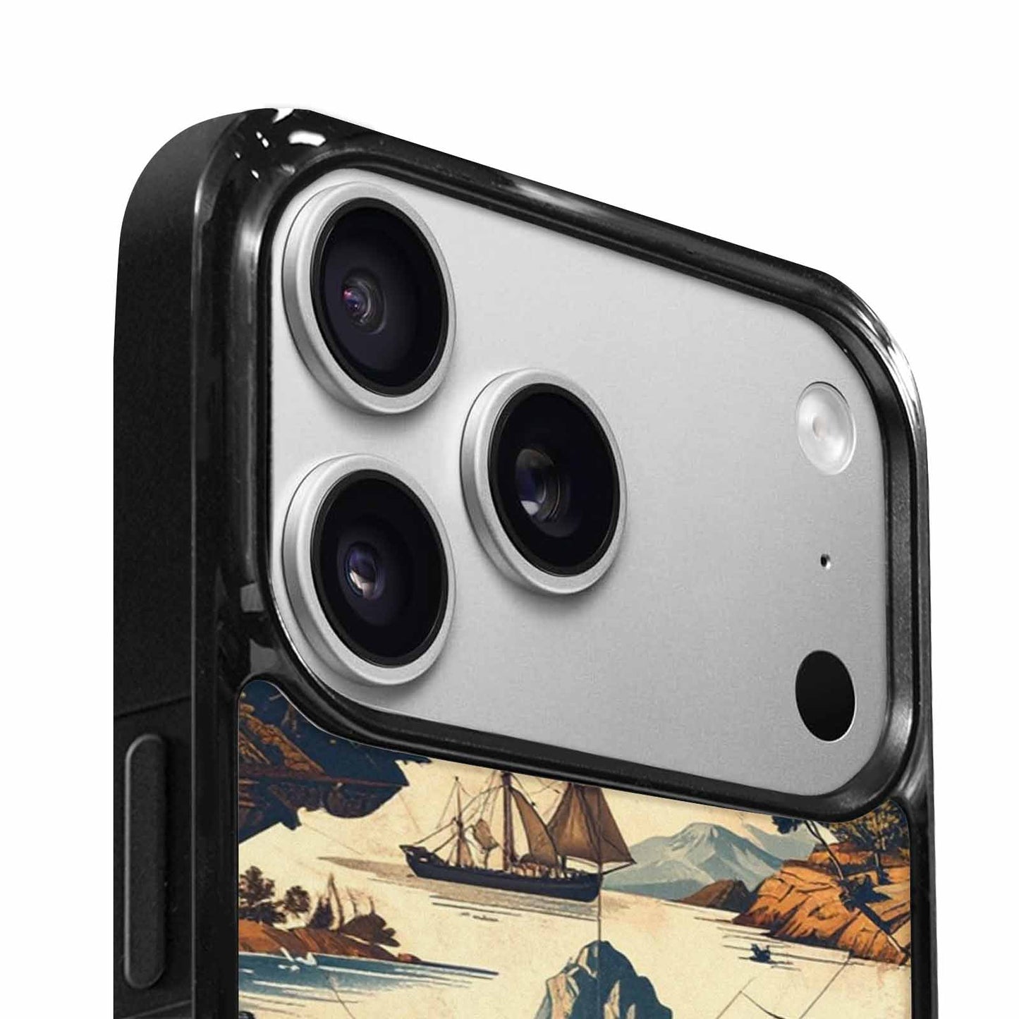 iPhone 17 Pro Case — Vintage Travel Artwork Pattern Retro Vintage, Personalized Phone Case