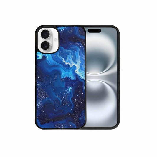 iPhone 16 Plus Case — Galaxy Art Blue Starfield Small Galaxy, Customized Protective Case