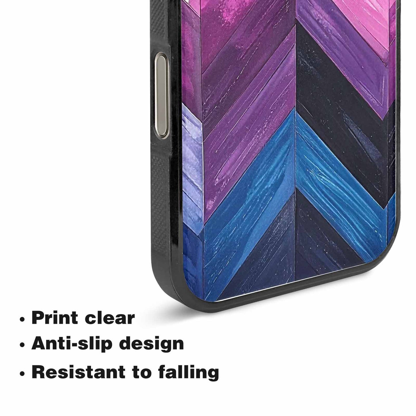 iPhone 15 Pro Max Case — Genderfluid Flag Color Theme Small Rainbow, Original Design Phone Case