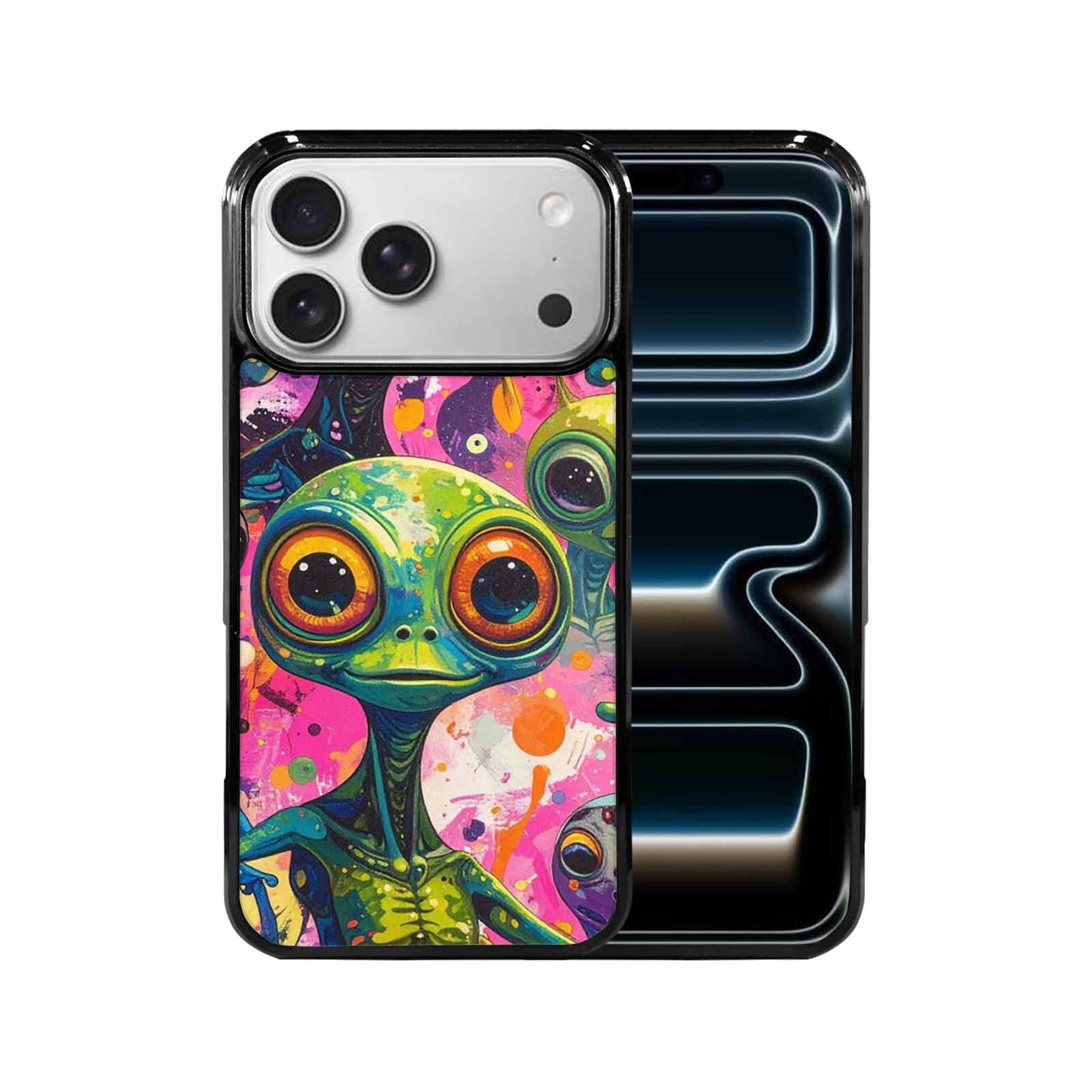 iPhone 17 Pro Max Case — Seamless Tileable Pattern Of Alien Scifi, Custom Phone Case