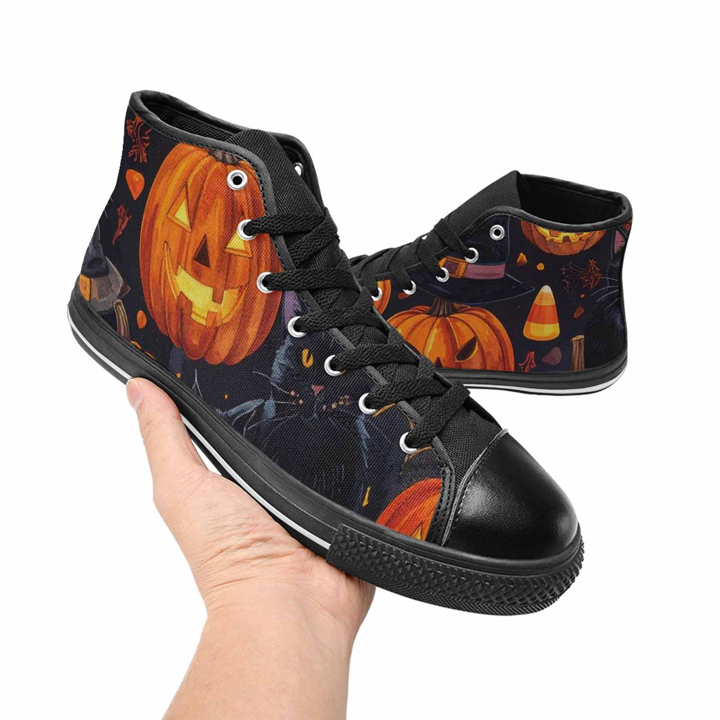 WOMEN'S Halloween High Top Canvas Dark Academia Custom Shoes