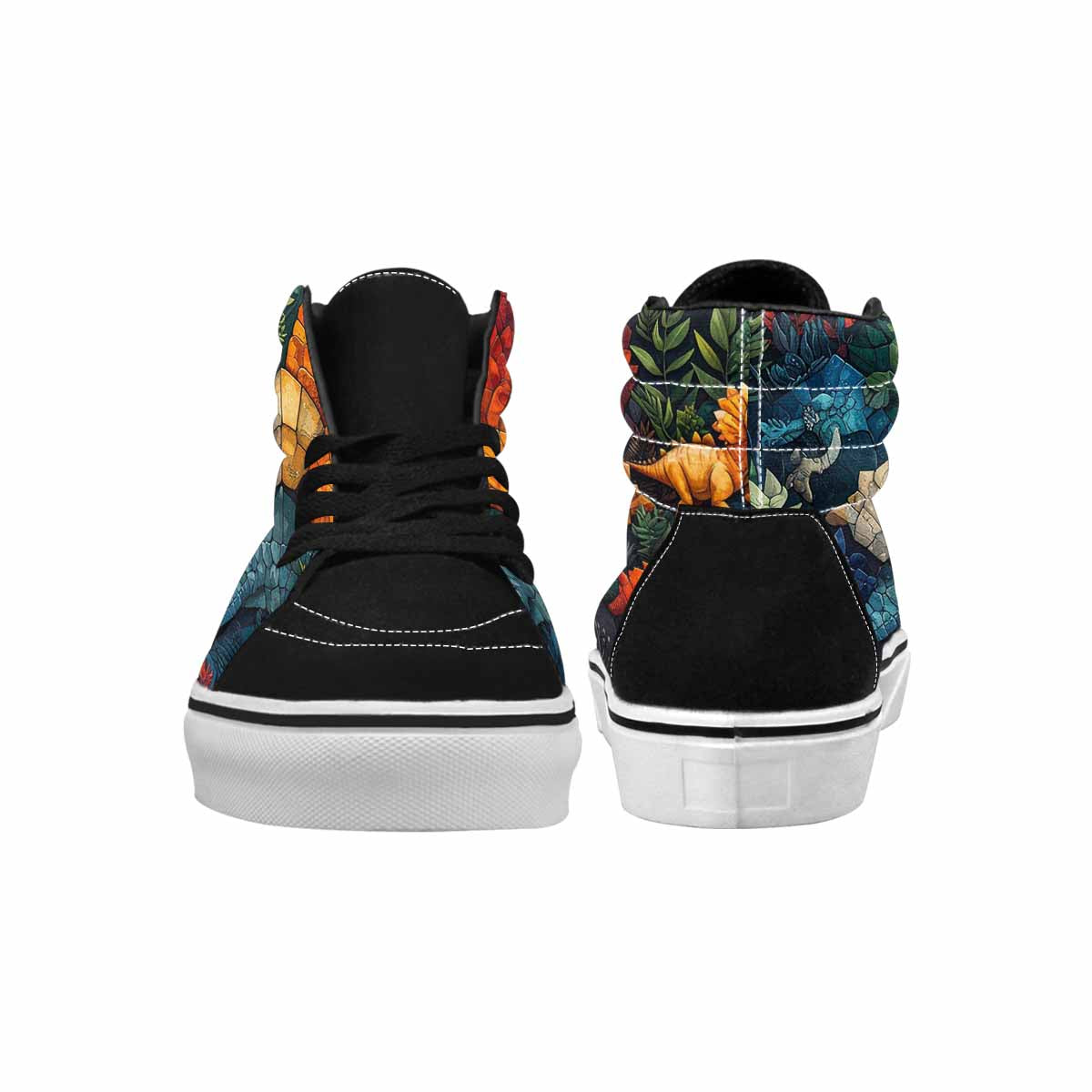 WOMEN'S Dinosaur Silhouette High Top Canvas Y2K Custom Shoes