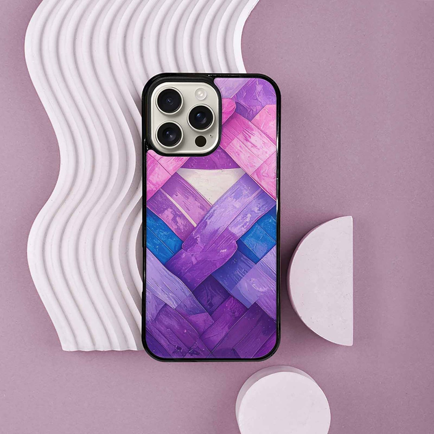iPhone 16 Pro Max Case — Bisexual Flag Color Theme Small Rainbow, Custom Art Phone Cover